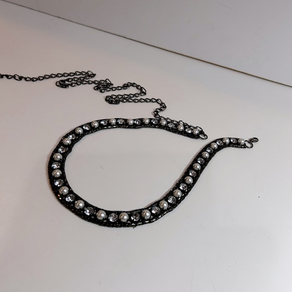 Women’s Pearl & Crystal Chain Belt, Body Jewelry, lobster clasp closure One Size - Picture 2 of 13